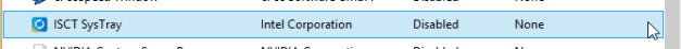 ISCT SysTray in Task Manager